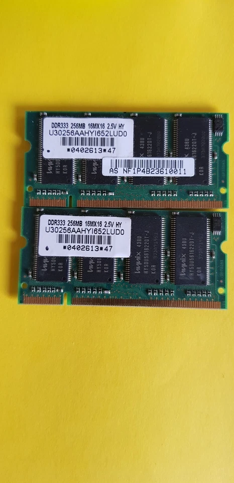 Memoria Portátil 512 MB (2x256MB) PC1 DDR 333 -ASUS UNYX - Imagen 1 de 1