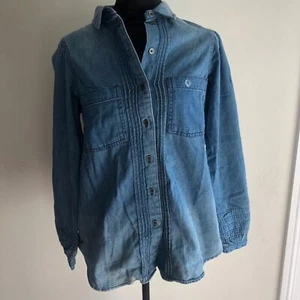 American Eagle Damen Small Jeanshemd Langarm Button-Down Freizeit Baumwolle - Bild 1 von 9