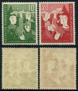 Germany Post For The Youth - 2 Stamps 1952 39/40 - Picture 1 of 1