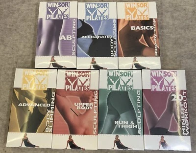Новый! Запечатанный! Winsor Pilates 7 видеокассет набор 20 мин тренировки булочки бедра AB скульптура тела - Изображение 1 из 4