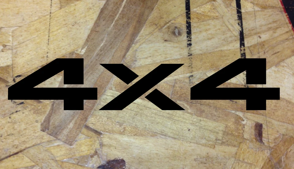 4x4 Truck Bed Decals, Black (Set) Stickers Offroad Off Road 4 x 4 - 12" - Image 1 of 1