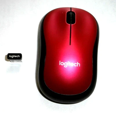 LOGITECH M185 SCROWL  2 BUTTON MOUSE & USB CHIP RASBERRY RED HOT PLUG & PLAY - Image 1 of 4