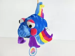 Peluche de pez beta tropical arco iris colorido vintage Nanco 13"" nuevo con etiquetas - Imagen 1 de 6