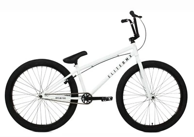 Bicicleta BMX Elite Outlaw 4130 Cr-Mo 26" Manivela 3 Piezas Blanca Ligeramente Usada Foto 1 de 4