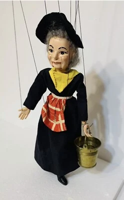 VTG Hazelle’s Marionette “Talking” Airplane Control Witch Puppet - Image 1 of 4