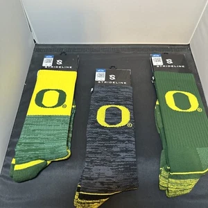 University of Oregon Ducks Full Knit Strideline Crew Socks Men 3 Pack size 8-12 - Picture 1 of 2