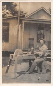 H94/ Occupational RPPC Postcard c1910 Louden Washington Grinder Stone156 - Picture 1 of 4