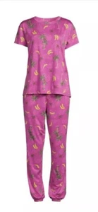 Joyspun Ladies Pajama Set Orchid Delight Short Sleeve Size Large (12-14) - Picture 1 of 12