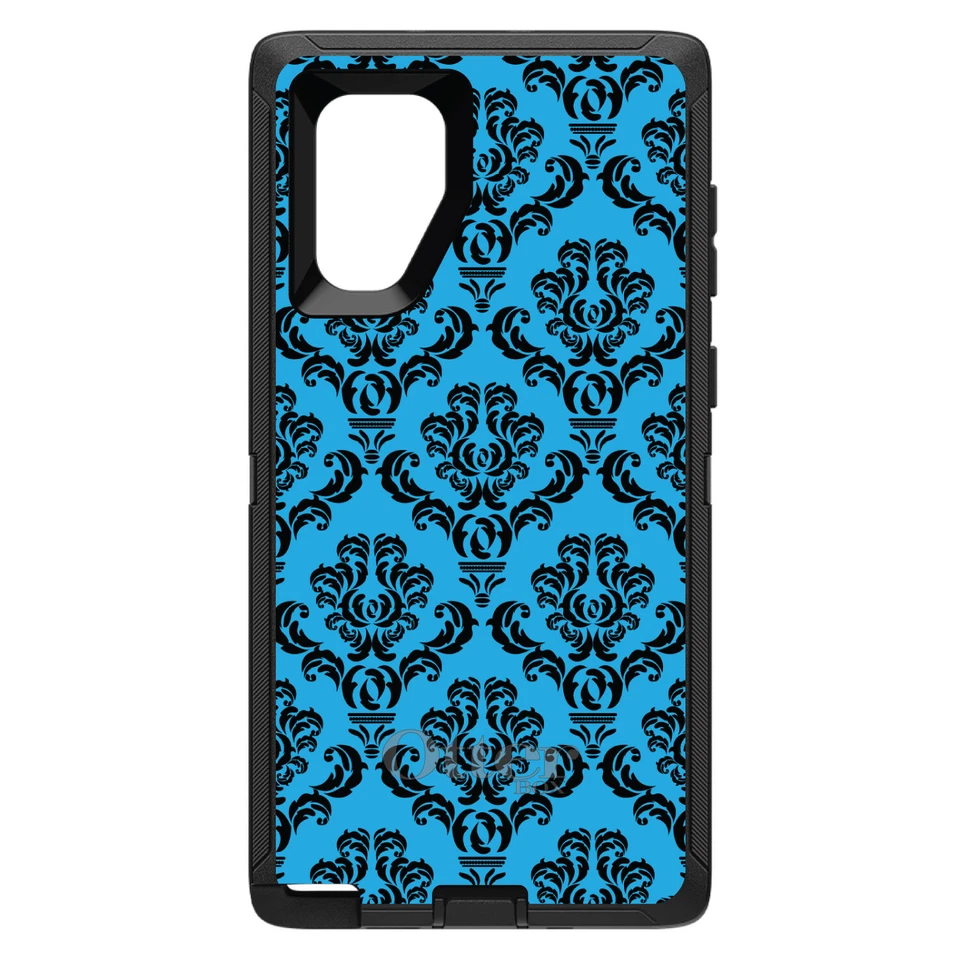 OtterBox Defender for Galaxy Note (Choose Model) Blue Black Damask Pattern - Image 1 of 1