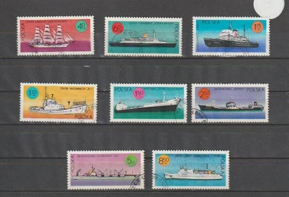 Poland 1971 SG2030-7 8v NH/CTO Polish Ships inc Cadet ship Dar Pomorza/Batory-Li - Image 1 of 1