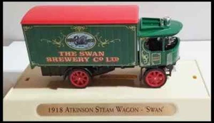 Matchbox Great Beers of the World 1918 ATKINSON STEAM WAGON SWAN BREWERY - Picture 1 of 2