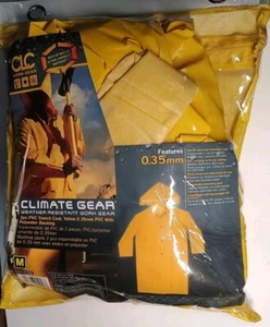 Mens Medium CLC Custom Leathercraft Rain Coat & Hat R105M .35 MM PVC Trench Coat - Picture 1 of 4