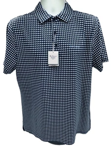 $80 Ben Sherman Men’s 3 S/S Tech Jersey Polo Shirt - Navy/Marine - Large- New - Picture 1 of 6