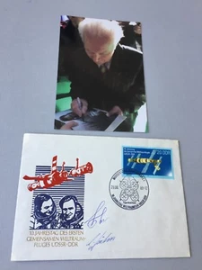 SIGMUND JÄHN & W. BYKOWSKI cosmonauts special cover stamped signed 4.5 x 6.5 - Picture 1 of 2