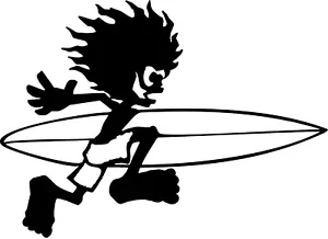 large 24"  surfs up surf board vinyl car van bonnet side sticker decal graphic  - Picture 1 of 1