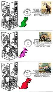 FDC EVENT COVER TOPICA - DINOSAURI PREISTORICI LOTTO DI TRE (3) COPERTINE #5 - Foto 1 di 1