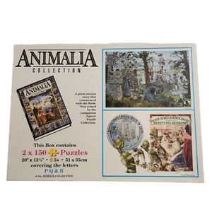 Vintage 1986 Animalia Jigsaw Puzzle Complete Graeme Base PQR 2x 150 Pieces - Picture 1 of 7