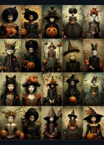 20 Pcs Witches Tags Junk Journal Scrapbook USA Seller Scary - Picture 1 of 1