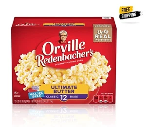 Orville Redenbacher’s Ultimate Butter Popcorn, Microwave Popcorn, 12 Count - Picture 1 of 6