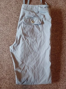 Woolrich Womens Hiking Pants Size 8 Grey Cargo Mid Rise Rushed Leg Crop - Picture 1 of 3