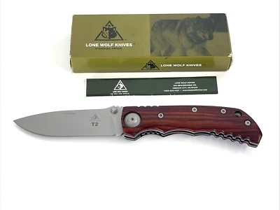 Lone Wolf LC14680 Harsey T2 Ranger Folding Knife CPM-S30V Titanium Cocobolo USA - Image 1 of 4