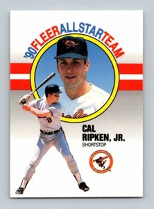 1990 Fleer All Star Team Baseball Card #8 Cal Ripken Jr. Baltimore Orioles