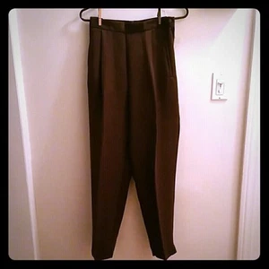 B. Moss Womens Slacks - Chocolate Brown - Size 12 (Vintage 90s) - Picture 1 of 2