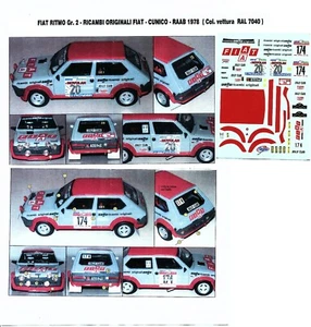 Decal - Fiat RITMO Gr.2 - LUCKY - Rally Omloop Van Vlaanderen 1982 - Zdjęcie 1 z 1