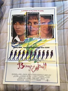 BENNY AND JOON MOVIE POSTER 2 Sided ORIGINAL FINAL 27x41 FOLDED JOHNNY DEPP - Picture 1 of 5
