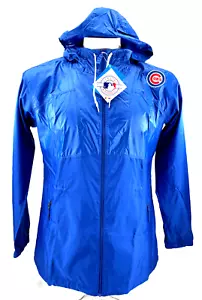 NEW Chicago Cubs Columbia Flashback Windbreaker Long Full Zip Jacket Women L - Picture 1 of 11