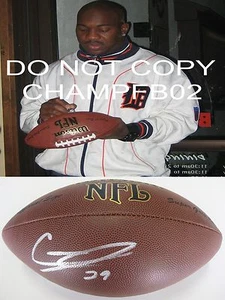 CHESTER TAYLOR,MINNESOTA VIKINGS,BEARS,SIGNED,AUTOGRAPHED,NFL FOOTBALL,COA,PROOF - Picture 1 of 2