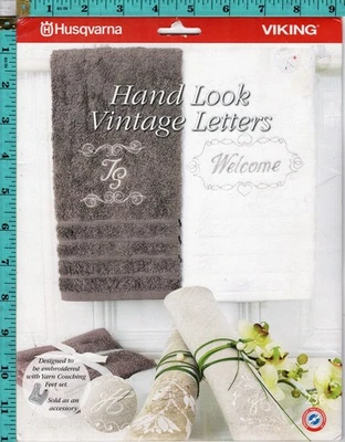 Hand Look Vintage Letters" ©2011 Husqvarna Viking Sewing Machine Software CD 236 - Image 1 of 2