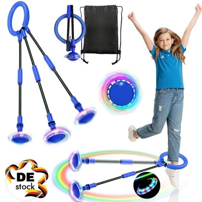 MARKENLOS Kinder Blinkender Springring,Sport Sprungball,Springend Swing Wheel Mit Lichtrad