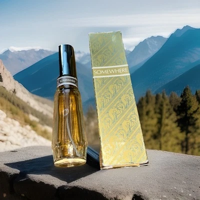 Spray perfume vintage Somewhere - detalles dorados - coleccionable Foto 1 de 4