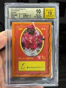 2024 Topps Brooklyn Collection Orange Auto /15 Elly De La Cruz BGS 10 Pristine - Bild 1 von 2