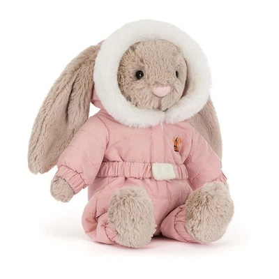 Jellycat Snow Suit Beige Bunny Plush - Bashful BNWT Stuffed Animal Toy - Image 1 of 4