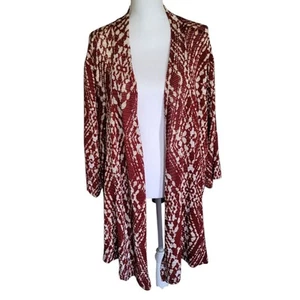 Maggie Barnes For Catherine's Kimono Cardigan 3X rostweiß offen Strick vorne offen - Bild 1 von 10