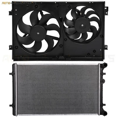 For 2000-2006 Audi TT Quattro Volkswagen Golf Radiator Cooling Fan Kit - Image 1 of 4