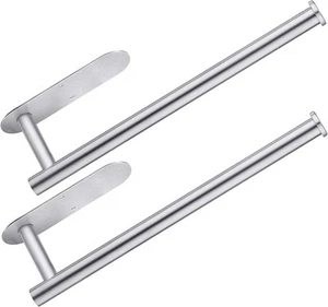 Paper Towel Holder Under Cabinet 2 Pack,Stainless Steel Classic Silver  - Picture 1 of 8