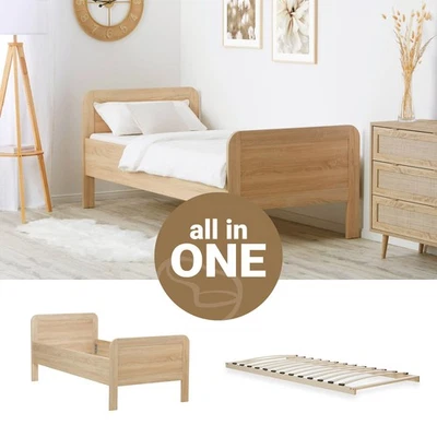 Komfortbett 90x200 cm Lattenrost Senioren Holz Bett Höhenverstellbar Homestyle4u - Bild 1 von 4