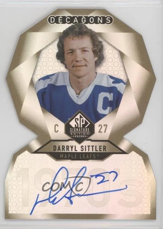 2020 SP Signature Edition Legends Decagons Gold Darryl Sittler #DC-13 Auto HOF - Image 1 of 2