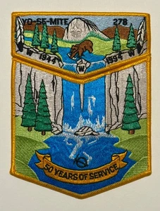 Boy Scout OA 278 Yo-Se-Mite Lodge 1994 50th Anniversary 2 Pc Patch Set - Picture 1 of 2