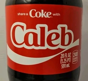 Share A Coke With Caleb 2025 Personalisiertes Geschenk Coca-Cola Cola Flasche - Bild 1 von 4