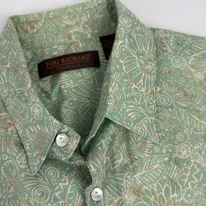 Tori Richard Honolulu Hawaiian Shirt 100% Cotton Lawn Floral Made in USA - Large - Picture 1 of 8