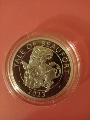 Sterlina d'argento 2023 Yale of Beaufort serie Tudor Beast 1 oz - Immagine 1 di 2