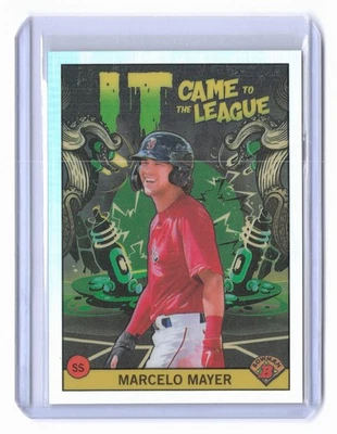 2022 Bowman Chrome Marcelo Mayer Came To The League Refractor Red Sox ICFL-3 - Image 1 of 2