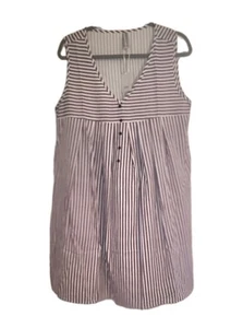 NoraCora Striped Sleeveless Flowy Summer Dress Size L Beachy Boho - Bild 1 von 10