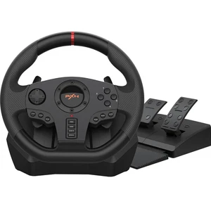 Gaming Steering Wheel & Pedal Set Cross-Platform Rotation Dual Vibration Motors - Picture 1 of 7