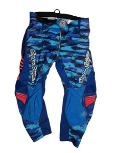TLD TROY LEE DESIGNS Blue GRAND PRIX MX MOTOCROSS PANTS Dirt Bike Kid Youth 28 - Picture 1 of 10