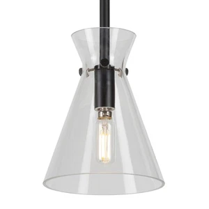 Forte Lighting 2733-01 Beaker 6"W Mini Pendant - Black - Picture 1 of 4